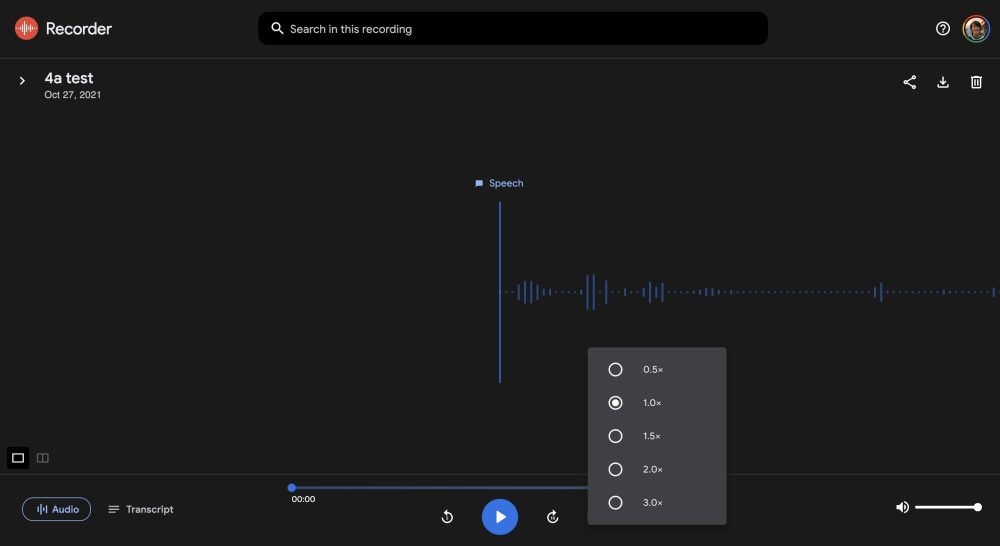 Le site Web Pixel's Recorder ajoute des commandes de vitesse de lecture à 3x votre audio Vitesse de lecture de l'enregistreur de pixels