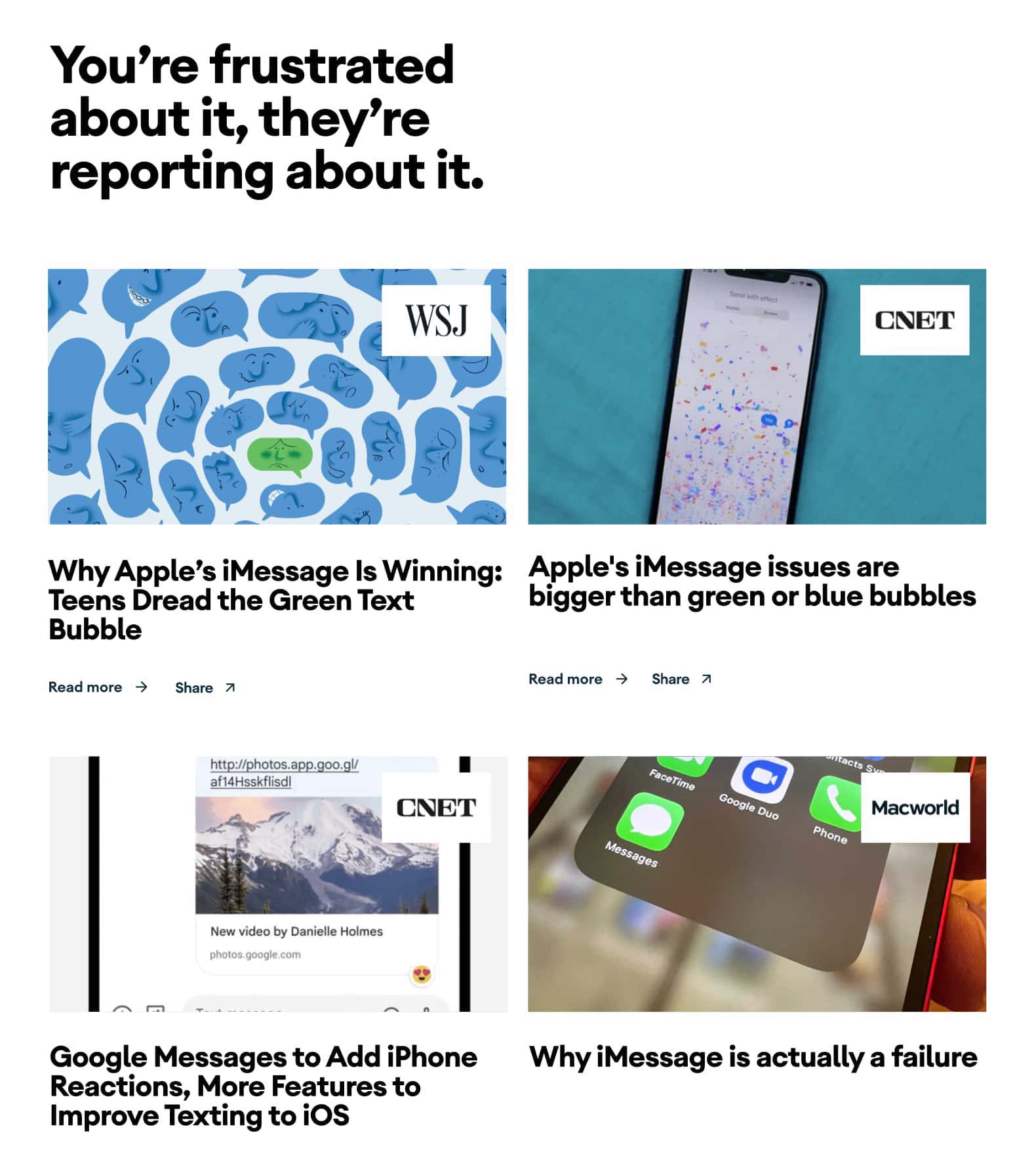 Google starts ‘Get The Message’ campaign to pressure Apple into RCS on the iPhone