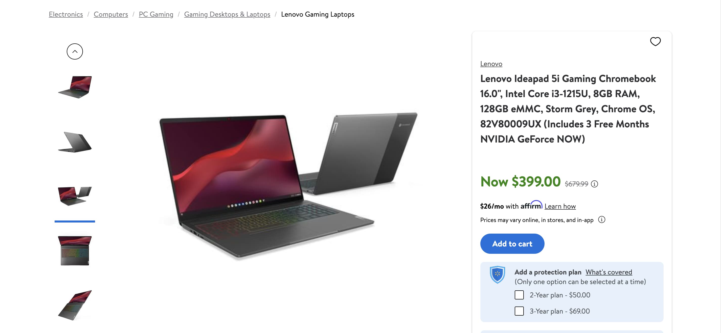 399 $ de Lenovo cloud Chromebook de jeu avec écran 120 Hz maintenant disponible Chromebook de jeu Lenovo à 399 $