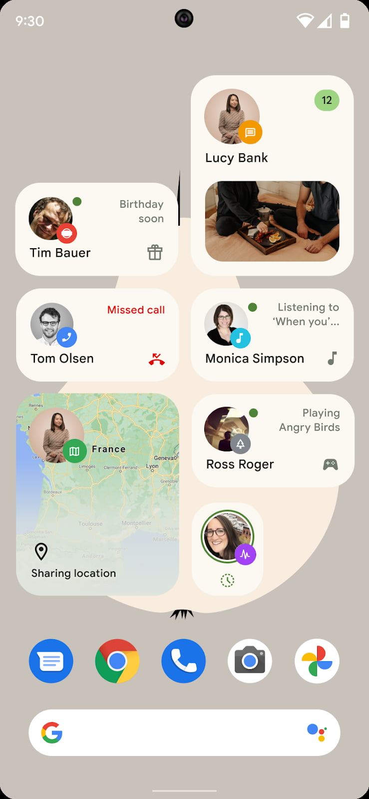 Widget de conversation Android